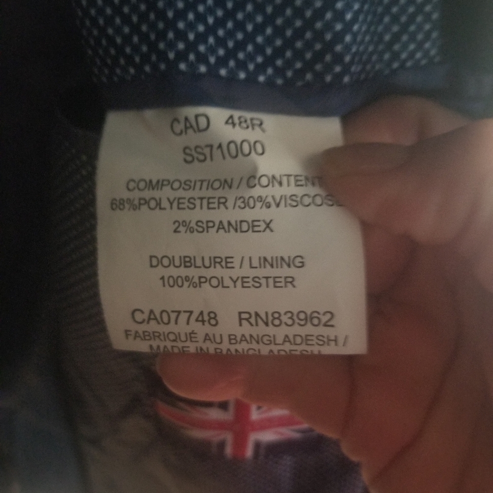 Soul of london Navy and black piqué suit Slim fit  Size 48R - Picture 8 of 9